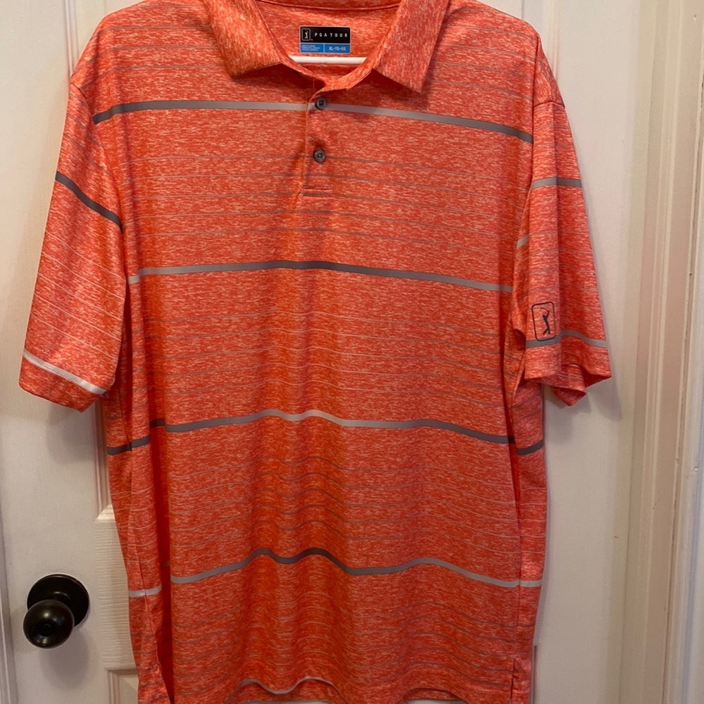 PGA golf shirt. Barely worn. My husband has do many. Perfect condition